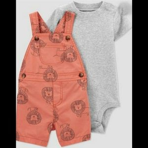 Carter's 2 piece overall set size 6-9 months